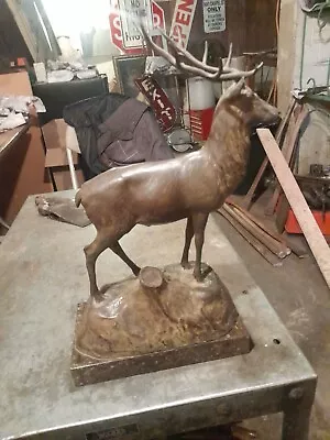 Vintage Antique Adolph Pohl Bronze Elk Sculpture • $1250