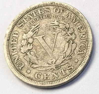 1906 Liberty Head V Nickel 5 Cent Piece- Philadelphia VG Details V049 • $3