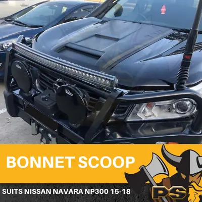 Black Bonnet Scoop Raptor To Suit Nissan Navara NP300 D23 2015-2020 • $139