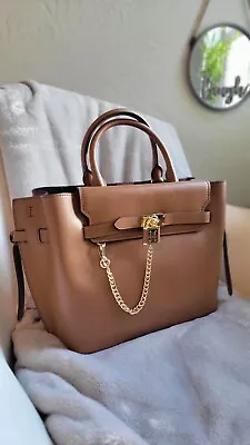 Michael Kors Ladies Luggage Hamilton Legacy  Leather Belted Satchel • $280