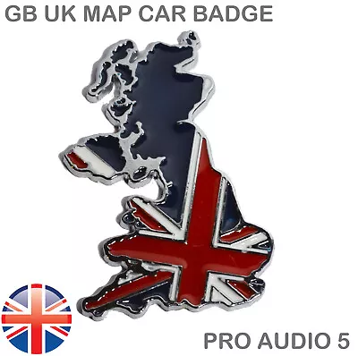 England Union Jack GB MAP Badge Metal Chrome Emblem British Classic Car Van UK/ • £5.99