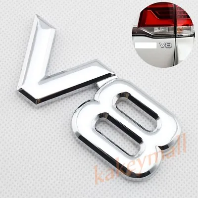 $5.22 • Buy 3D Chrome Metal V8 Logo Emblem Badge Auto Fender Trim Sticker Decal Accessories