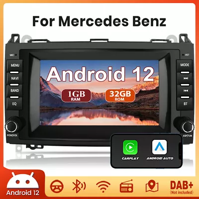 For Mercedes Benz A B Class Vito Viano Sprinter Car Radio Stereo GPS Sat Nav DAB • £129.99