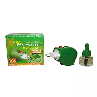 2x Xpel Mosquito & Insect Repellent 2pin Plug-In Diffuser Relief Solution • £8.39