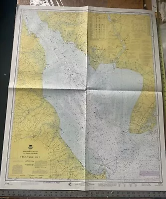 C&GS Coastal Map - Delaware Bay - #12304 21st Ed. 1974 • $30