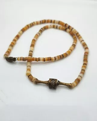 Vtg 90s Golden Puka Shell Necklace • $18.99