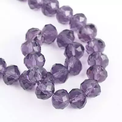 Rondelle Faceted Crystal Glass Loose Spacer Beads Lot 3mm 4mm 6mm 8mm 10mm 12mm • $2.15