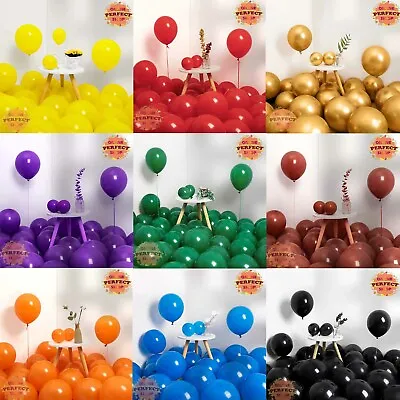 £2.19 • Buy 100 X Latex PLAIN BALOON BALLONS Helium BALLOONS Quality Party Birthday Wedding