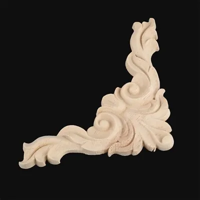 Vintage Wood Carved Decal Mouldings Furniture Cabinet Decor Onlay Applique Craft • $3.76