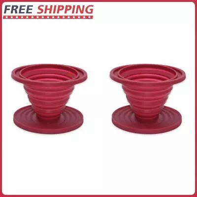 Collapsible Silicone Coffee Dripper Filter Reusable Foldable Cone Drip Cup • £9.80