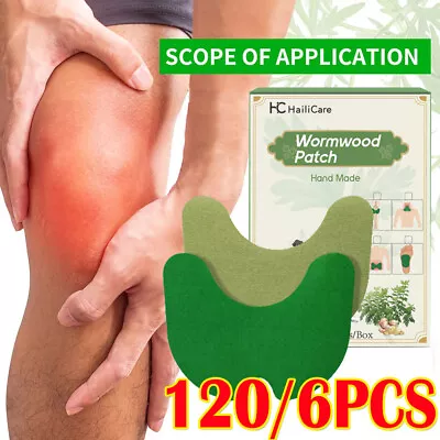 120/6X Knee Relief Plaster Sticker Wormwood Extract Knee Pain Joint Ache Patches • $6.28