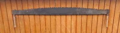 Antique 2 Man Crosscut Logging Saw  Carpenter Outdoor Tool Primitive Decor #10 • $129.99