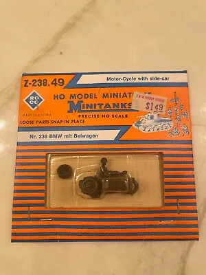 Roco Mini Z - 238 Motor Cycle Wiyh Side Car Scale H0 / 1:87 New • $5