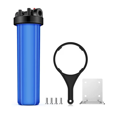 $75.99 • Buy SimPure 4.5  X 20  Big Blue Home Whole House Water Filter Housing 1  Brass Port