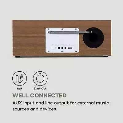 Internet Radio Bluetooth WiFi DAB+ Alarm USB MP3 Digital FM Tuner Remote App Oak • £100.99