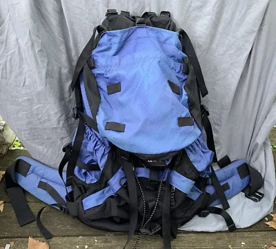 Lowe Alpine Contour IV Camping Hiking Backpack Blue Black 90 + 15 Liter Capacity • $59.99