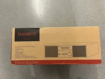 TIAMBOY Vintage Home CD Stereo System 40W RMS Shelf System W/ Bluetooth TB-816 • $92