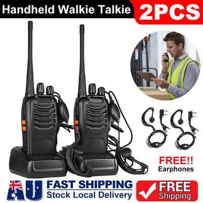 $37.85 • Buy 2Pcs Walkie Talkie BF-888S Dual Band Handheld 2 Ways Radio Ultrahigh Frequency