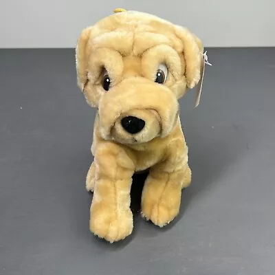 Vintage Stuffed Dog Toy Plush 12” New Brown Eyes • $10.86