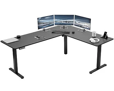 VIVO Black Electric 75  X 63  Corner Standing Desk L-Shaped Workstation • $449.99