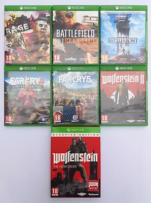 XBOX ONE - Game Lot - Wolfenstein Rage 2 Far Cry 4 Far Cry 5 + More • £15.99