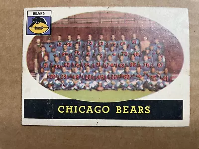 1958 Topps Football #28 Chicago Bears • $3.50