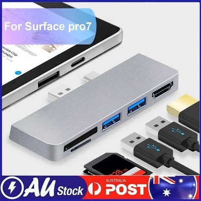 $22.89 • Buy USB Hub 3.0 Docking Station Plug And Read For Surface Pro 7