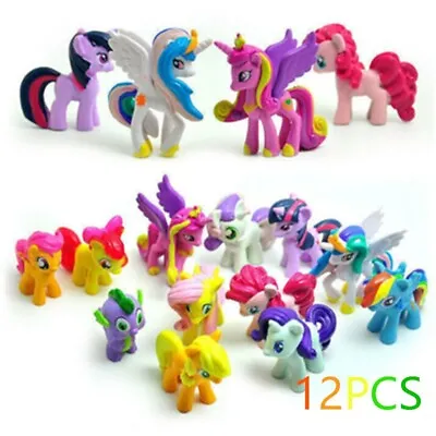 New 12PCS My Little Pony Action Figures Cake Toppers Set Of Girl Toy Decorations • £6.79