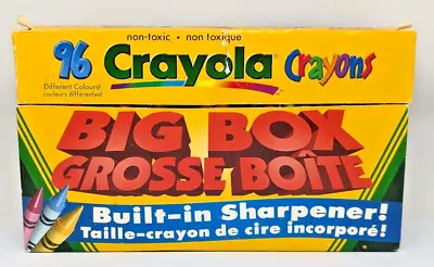 96 Crayola Wax Crayon Binney & Smith Vintage 1990s Big Box Set With Sharpener • $20.57