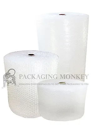 SMALL & LARGE BUBBLE WRAP 300mm 500mm 750mm 1000mm 1200mm 1500mm X 10M 50M 100M • £5.89