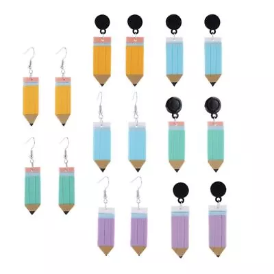 Handmade Pencil Stud Earrings Lightweight Crayons Jewelry  Girls • £3.24