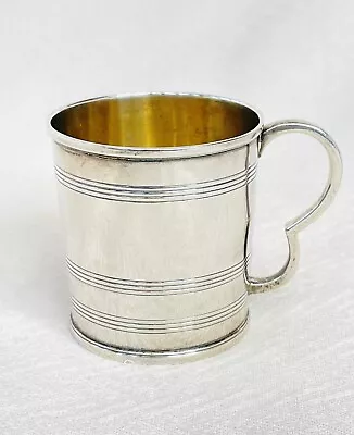 GEORGE III STERLING SILVER CHRISTENING TANKARD- John Eames London 1799 • £159