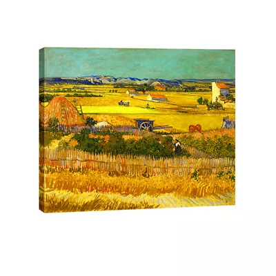 Canvas Print Picture Wall Art Van Gogh Painting Repro Home Decor Harvest Framed • $14.39