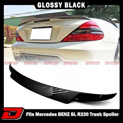 ! Fits 03-11 Mercedes BENZ R230 2DR V Rear Trunk Boot Spoiler Painted Black • $125