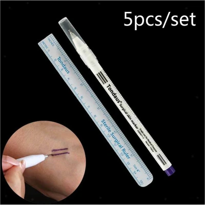 £6.23 • Buy 10Pcs Tattoo Scribe Pens Ruler Skin Marker Body Art Tattooing Supplies;