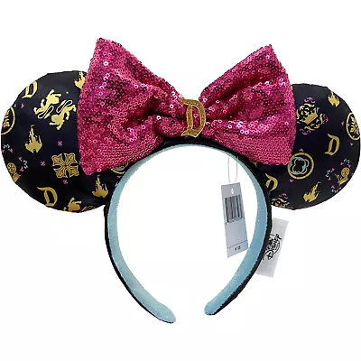 Red Sequins Bow Minnie Ears Mickey Mouse Dis Ney- Parks Ears Black Headband Ears • $15.34