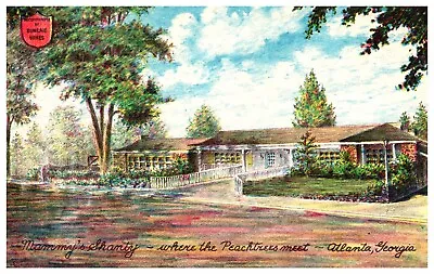 Mammy's Shanty Restaurant Atlanta GA Vintage Linen Advertising Postcard UNP • $6.99