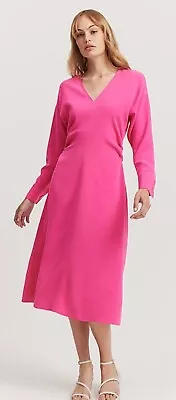 Country Road Vivid Pink Flattering Classy Dress 12 Cost $279 • $70