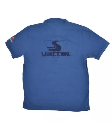 Red Bull Racing Polo Shirt Mens L Blue Sebastian Vettel Formula 1 Racing F1 • $36.94