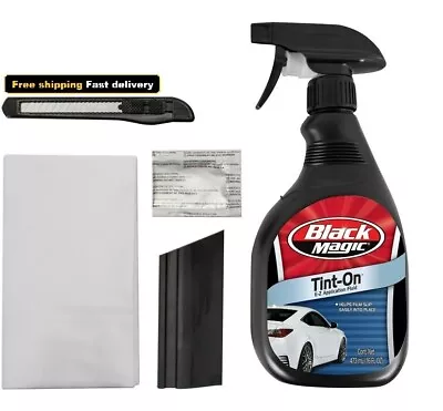 Black Magic TINT FILM APPLICATION KIT: Tint-On Solution Angled Squeegee Knife 5 • $11.99