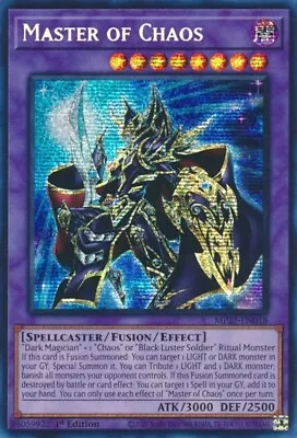 MP23-EN018 Master Of Chaos :: Prismatic Secret Rare 1st Edition YuGiOh Card • £2