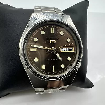 Vintage RARE Seiko 5 Automatic Japan Watch 17 Jewels (6309-7330) • $39.99