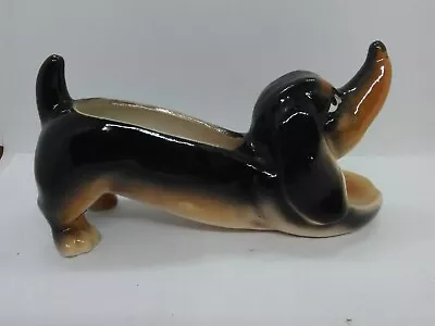 Dachshund Weiner Dog Porcelain Trinket Ring Jewelry Holder Planter Caddy • $19.99