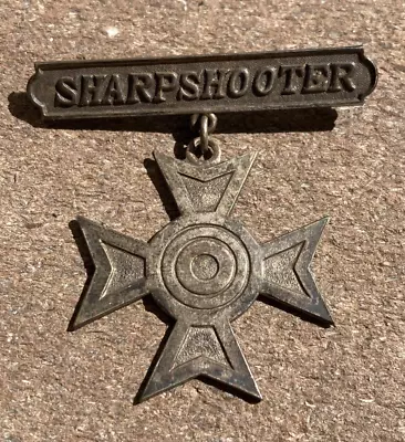 ORIGINAL WW1 U.S. Marine Corps ( USMC ) M1912 Sharpshooter Badge Insignia Award • $99.99