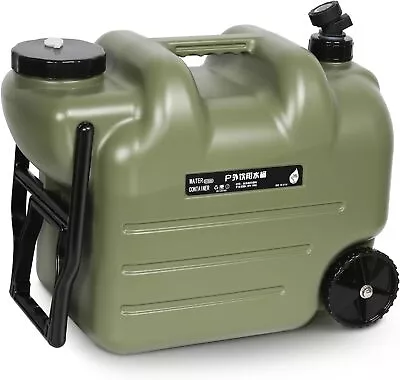 7.4 Gallon Military Camping Rolling Wheel Water Can Container With Spigot Green • $75.58