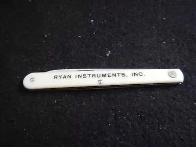 Vintage Pocket Pen Folding Knife Advertising Ryan Instruments Inc USA • $9.95