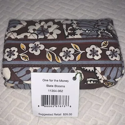 Vera Bradley Slate Blooms Retired Pattern One For The Money Style. • $25