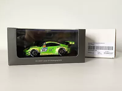 Extremely Rare 1:43 Minichamps 2018 Porsche 911 GT3 R Nurburgring 24h Winner!! • $73.99