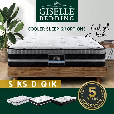 $254.95 • Buy Giselle Mattress Queen Double King Single COOL-GEL Memory Foam Pocket Spring