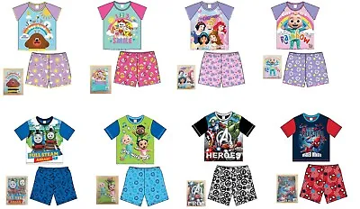 £7.49 • Buy Boys Girls Kids Baby Toddler Character Short Pyjamas Pjs Jimjams Shorties Cotton